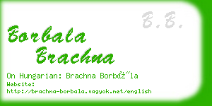 borbala brachna business card